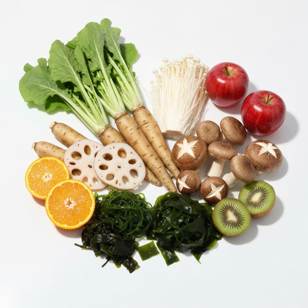 野菜・根菜類（れんこん・ごぼう）・きのこ・海藻・果物